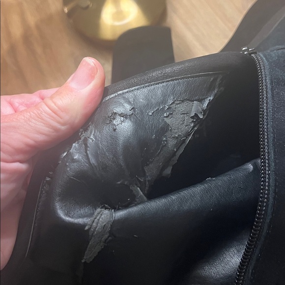 Shellys London Black platform lace up boots, faux suede - Picture 10 of 11